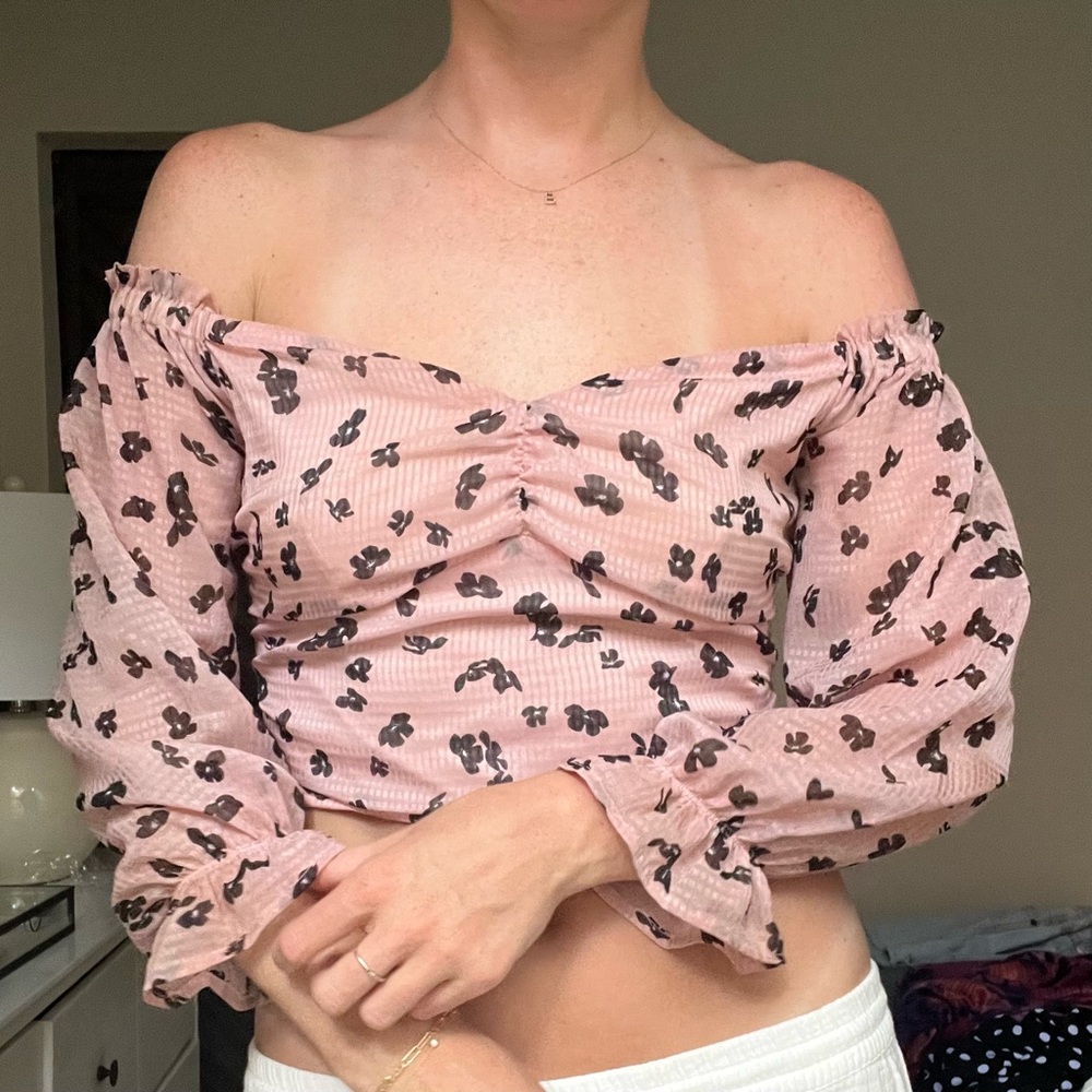 Floral off the shoulder top